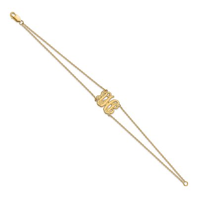 10K Yellow Gold Personalized Monogram Bracelet – view 2