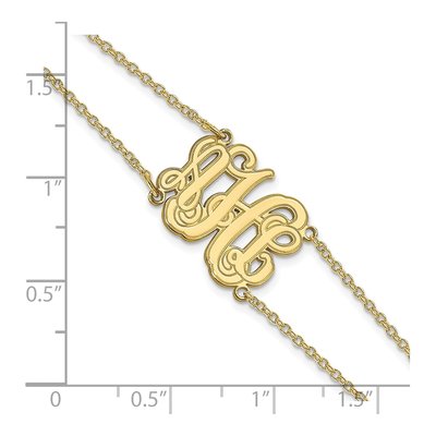 10K Yellow Gold Personalized Monogram Bracelet – view 3
