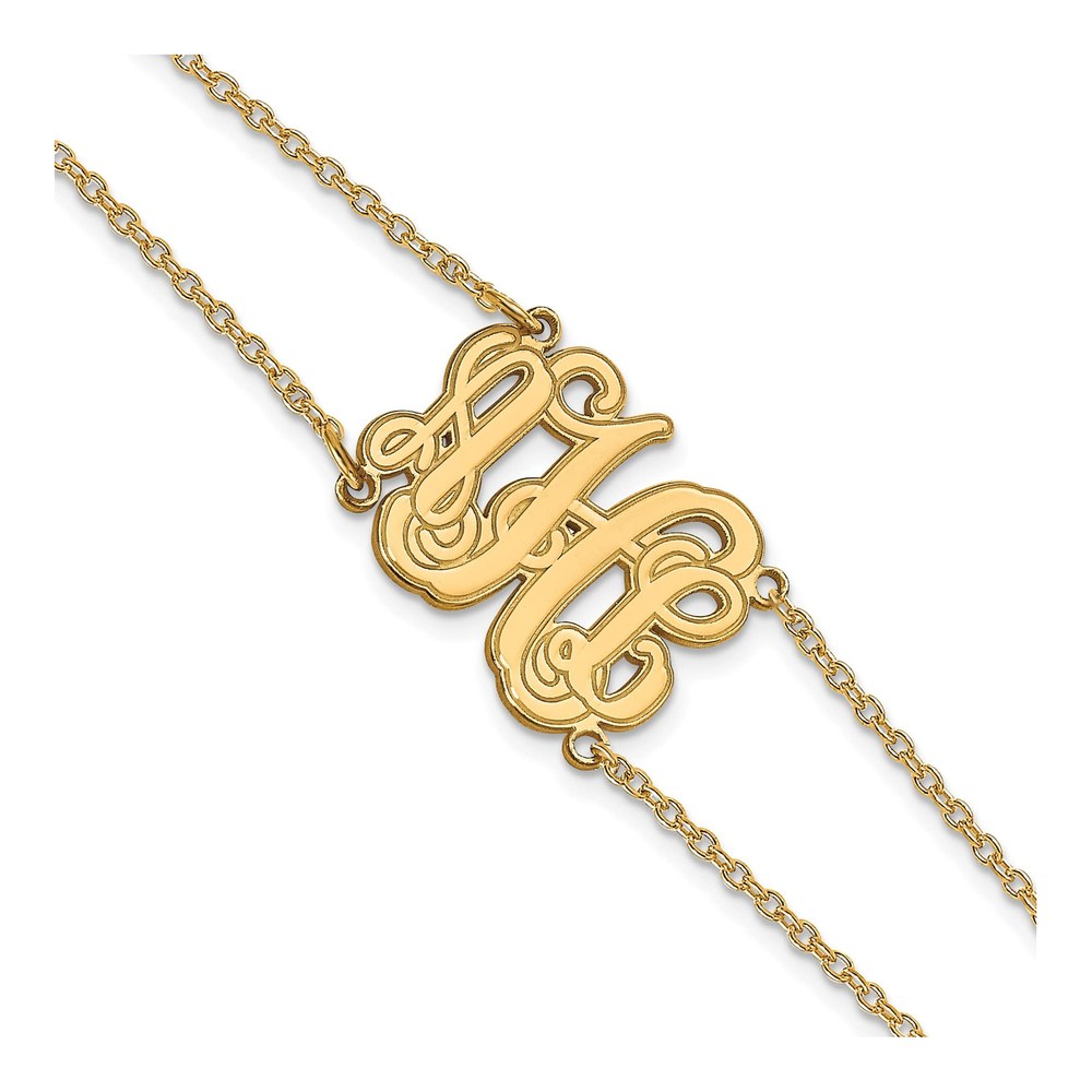 10K Yellow Gold Personalized Monogram Bracelet