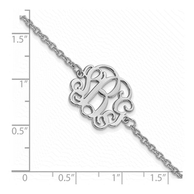 10K White Gold Personalized Monogram Bracelet – view 2