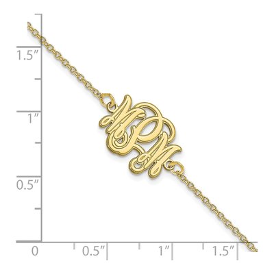 10K Yellow Gold Personalized Monogram Bracelet – view 3