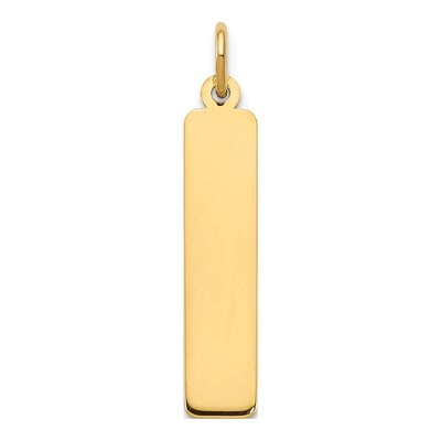 10K Yellow Gold Blank Bar Charm