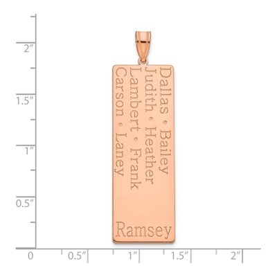 10K Rose Gold Personalized Family Name Pendant – view 5