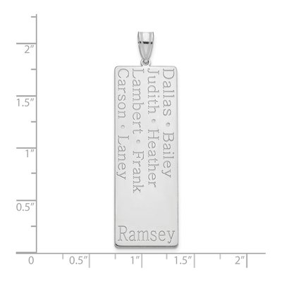 10K White Gold Personalized 8-Name Family Pendant – view 5