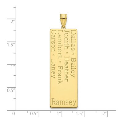 10K Yellow Gold Personalized 8-Name Family Pendant – view 7