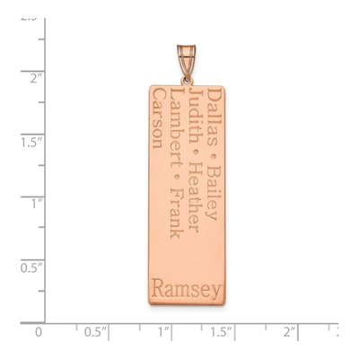 10K Rose Gold Personalized 7-Name Family Pendant – view 5