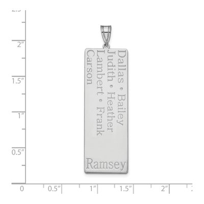 10K White Gold 7-Name Family Pendant – view 5