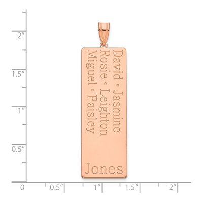 10K Rose Gold Personalized 6-Name Family Pendant – view 5