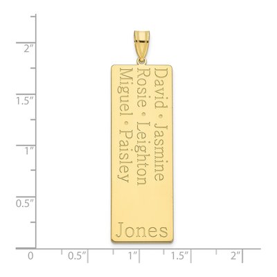 10K Yellow Gold Personalized 6-Name Family Pendant – view 7
