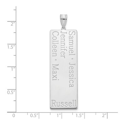 10K White Gold 5-Name Family Pendant – view 5