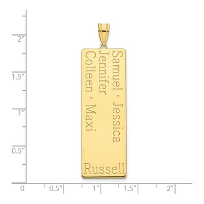 10K Yellow Gold 5-Name Family Pendant – view 7