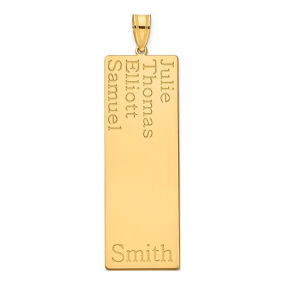 10K Yellow Gold 4-Name Family Pendant – view 2
