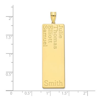 10K Yellow Gold 4-Name Family Pendant – view 7