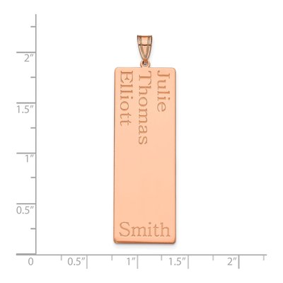 10K Rose Gold 3-Name Family Pendant – view 5