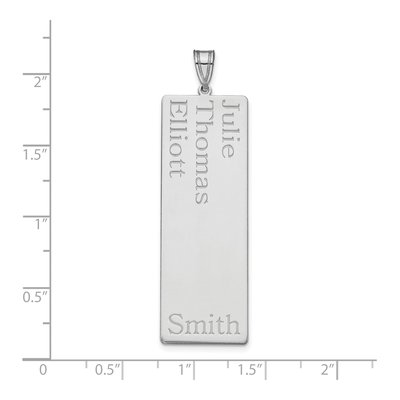 10K White Gold Personalized 3-Name Family Pendant – view 5