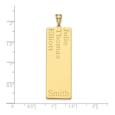 10K Yellow Gold Personalized 3-Name Family Pendant – view 7