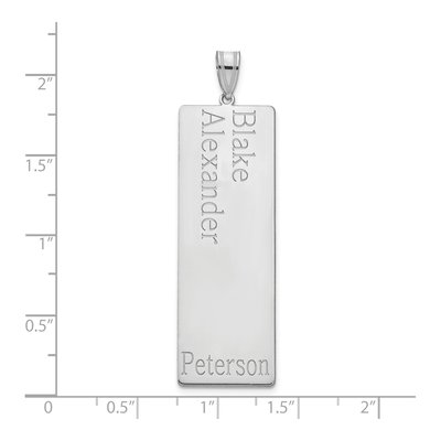 10K White Gold Personalized 2-Name Family Pendant – view 5