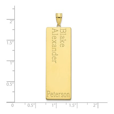 10K Yellow Gold 2-Name Family Pendant – view 5