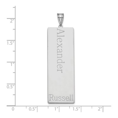 10K White Gold Personalized Name Pendant – view 5
