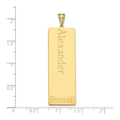 10K Yellow Gold Personalized Family Name Pendant – view 7