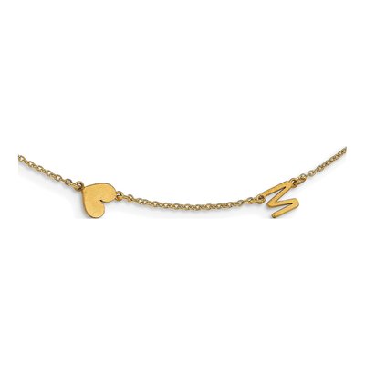 10K Yellow Gold Personalized 2-Initial Necklace