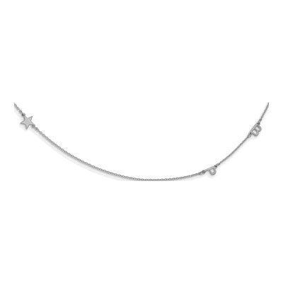 10K White Gold 3-Initial Necklace