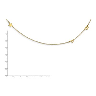 10K Yellow Gold 3-Initial Necklace – view 2
