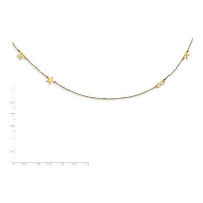 10K Yellow Gold Personalized 4-Initial Necklace – view 2