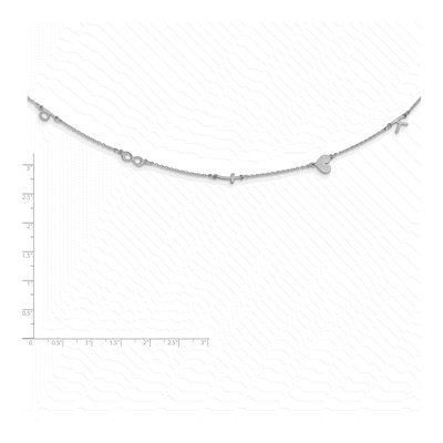 10K White Gold Personalized 5-Initial Necklace – view 2