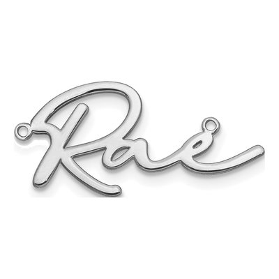 10K White Gold Personalized Name Plate Pendant – view 2
