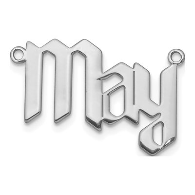 10K White Gold Personalized Name Plate Pendant – view 2