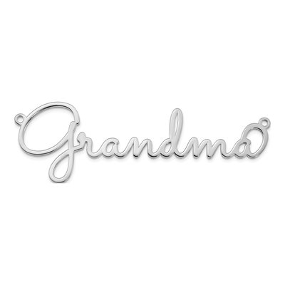 10K White Gold Personalized Name Plate Pendant – view 4