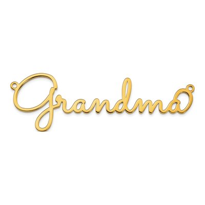 10K Yellow Gold Personalized Name Plate Pendant – view 3