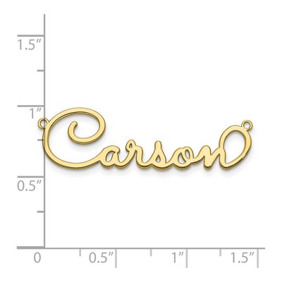 10K Yellow Gold Personalized Name Plate Pendant – view 5