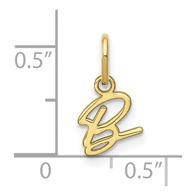 10K Yellow Gold Letter B Charm – view 5