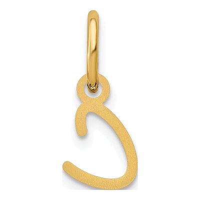 10K Yellow Gold Letter C Charm – view 5