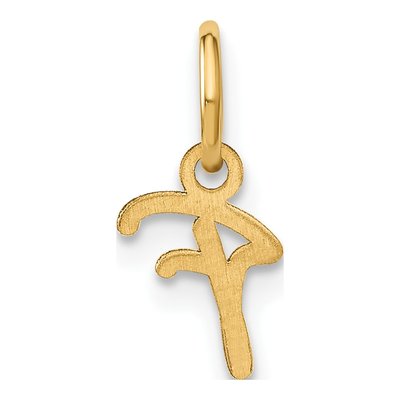 10K Yellow Gold Letter F Charm – view 4