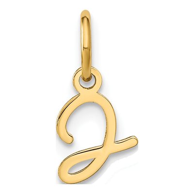 10K Yellow Gold Letter J Charm
