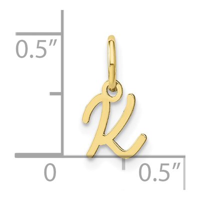 10K Yellow Gold Initial K Charm – view 5