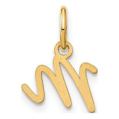 10K Yellow Gold Letter M Charm – view 4