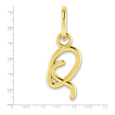 10K Yellow Gold Letter Q Charm – view 2