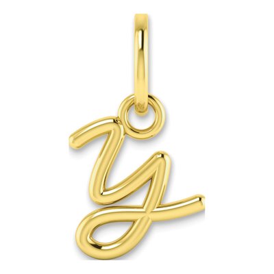 10K Yellow Gold Letter Y Charm