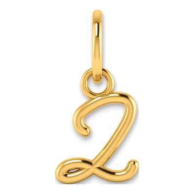 10K Yellow Gold Letter Z Charm