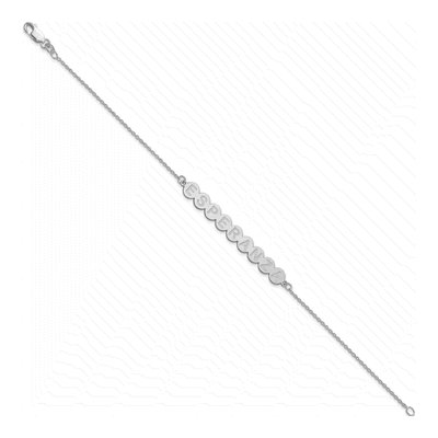 10K White Gold Personalized 9-Letter Bubble Bracelet – view 2