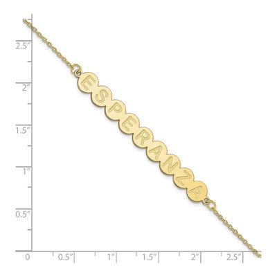10K Yellow Gold Personalized 9-Letter Bubble Bracelet – view 3