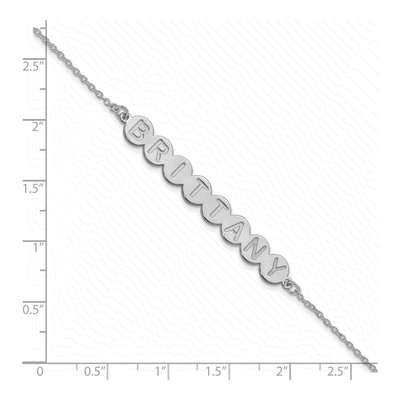 10K White Gold Personalized 8-Letter Bubble Bracelet – view 3
