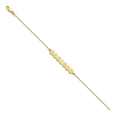 10K Yellow Gold Personalized 7-Letter Bubble Bracelet – view 2