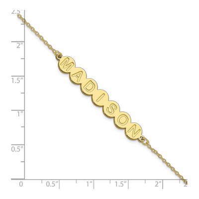 10K Yellow Gold Personalized 7-Letter Bubble Bracelet – view 3