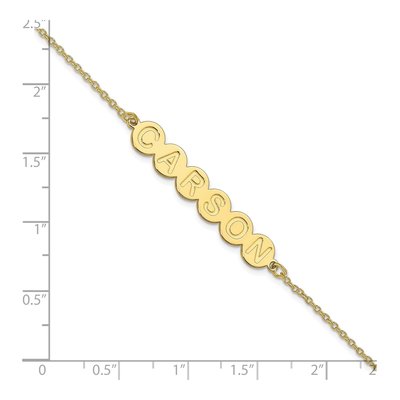 10K Yellow Gold Personalized 6-Letter Bubble Bracelet – view 3