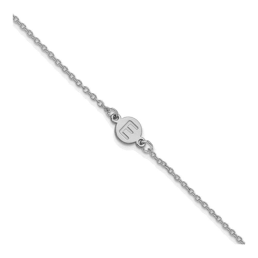 10K White Gold Personalized Letter Bubble Bracelet